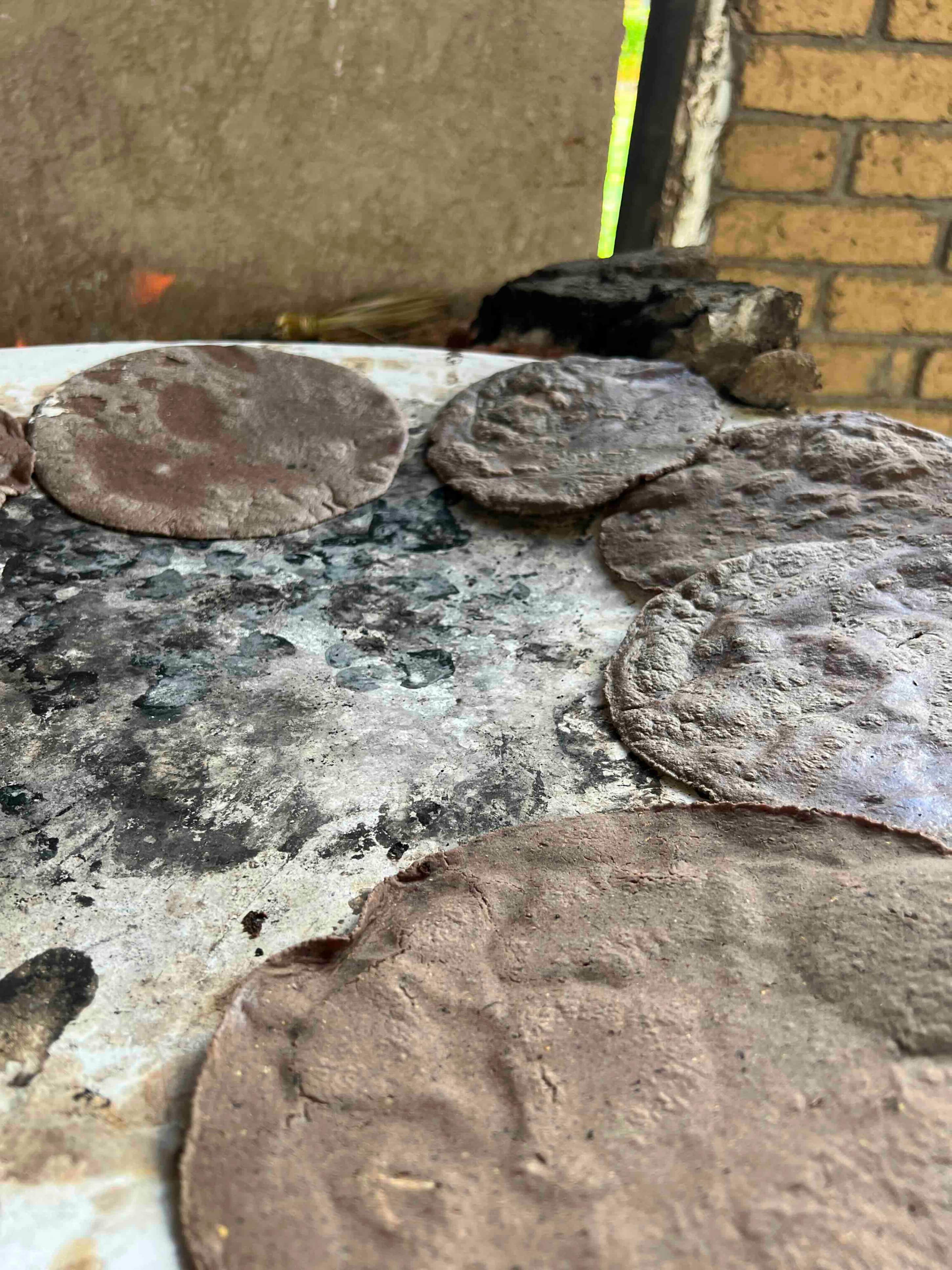 tortilla de maíz azul