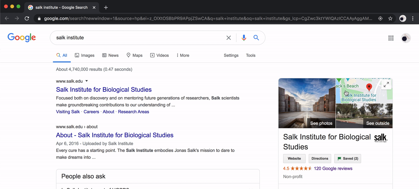 Google broken map link